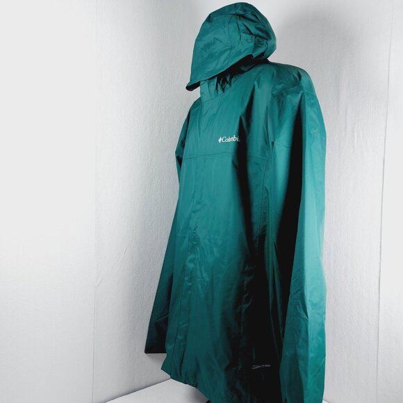 Columbia Men's Green Watertight Li Hooded Outdoor Rain Windbreaker Jacket Sz L - Picture 5 of 15